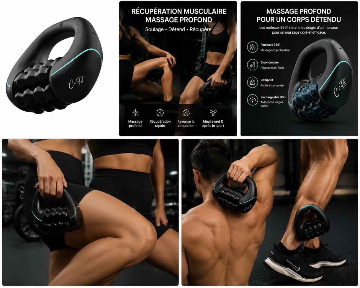 ROLLER C-FIT® | Massage Musculaire & Routine Anti-Cellulite
