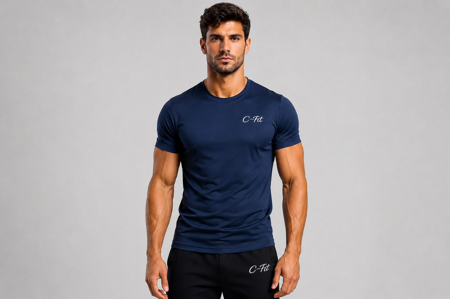 T-Shirt Sport Homme Respirant C-Fit bleu nuit Performance