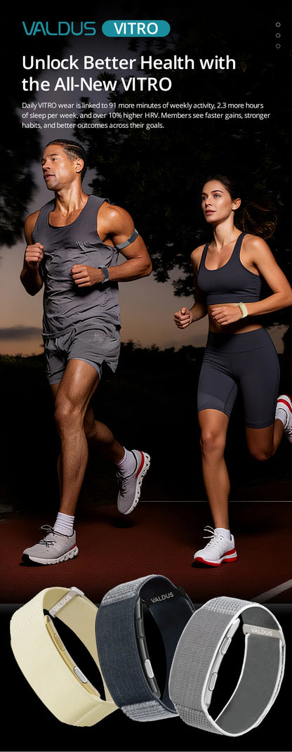 VALDUS VITRO | Bracelet Connecté Santé & Fitness sans écran