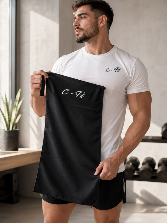 Serviette de Sport Microfibre C-FIT® 50x100 Noire